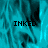 A static image with a cyan and black abstract background featuring the word INKED in pixelated text three times.