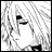 A black-and-white pixelated anime-style character face on the left side of a contact sheet, with "Anime IM" and "COM" text in stylized font on the right against a black background.