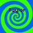 Four identical spiral patterns in blue and green with the text 'Taylor' overlaid on each, arranged in a