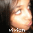 A pixelated image of a person with dark hair and light skin, showing two distinct facial expressions with text "vivian" below each view.