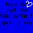Blue background with black pixelated text and a white heart symbol replacing the 'e' in 'me'.