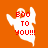 A pixelated ghost icon with red text 'BOO TO YOU!!!' on an orange background, showing three color variations.