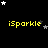 Yellow 'iSparkle' text on black background with white and gray stars; four of identical icons, each showing different star arrangements