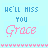 Pixelated text on light blue background with pink and dark blue lettering, repeated in a pattern. A horizontal line of alternating pink and cyan hearts separates