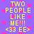 Pixelated purple background with yellow text and pink hearts, showing two identical vertical of repeated phrases and symbols