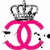 A static pixelated icon features a silver crown above intertwined pink letters 'C' and 'O' on white background with scattered black pixels.