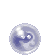 Four circular translucent bubbles with swirling blue and white patterns on a gray background, each showing slight variations in pattern orientation.