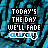 Pixelated text 'TODAY'S THE DAY WE'LL FADE AWAY' on a blue and black patterned background with animated cursor changes.