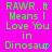 A bright pink background displays repeated green text reading "RAWR..It Means I Love You in Dinosaur" with small blue dots scattered throughout the text.