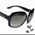 Pixelated grayscale icon of a pair of sunglasses with dark frames and gradient lenses, positioned slightly tilted against a white background.