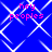Blue background with white diamond-shaped pattern and pink text reading 'hey peoples' in four locations
