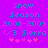 Pixelated text on a purple background with pink hearts, showing 'Show Season 2008-2009' and '/3 Sierra' in cyan.