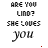Animated contact sheet of a 5x4 grid showing sequential frames of an AOL Instant Messenger buddy icon with text and heart symbols changing across frames.