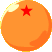 Seven orange spherical objects with red stars, arranged in a pattern against a gray background