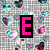 four distinct animated buddy icons featuring large letters E, L, L, and A against varied pixelated backgrounds