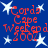 Blue background with white stars and red text reading 'Corda Cape Weekend 2002' in a pixelated style.