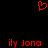 Red pixelated heart symbol above two identical red text strings on black background.