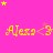 A bright pink background with yellow text reading "Alexa<3" repeated in a , surrounded by small yellow and light purple stars