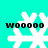 Four identical pixelated snowflakes on cyan background with black text 'w0000' beneath each, arranged in a