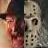 A contact sheet of a Freddy vs. Jason animated icon showing two characters and text on a black background with red and white pixelated fonts.