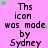 A static icon with a bright pink background displaying repeated text and scattered green and gray stars.