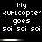 Black background with white pixelated text repeating 'My ROFLcopter goes soi soi soi' across three , separated by horizontal light gray bars