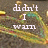 Pixelated text in white reads 'didn't I won' over a blurred background with yellow and green streaks, followed by 'you...' and 'that I am unseeing?'