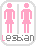 A 4x3 contact sheet of a pixel art animation showing two pink female stick figures in various poses with the word 'lesbian' below them, displayed on a gray background.