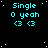 Pixelated cyan text and symbols on black background with white stars, repeated in