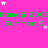 A static image with a bright pink background, green text repeating 'Kamaji 2008 Summer :)', and scattered white and pink star shapes.