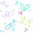 Pixelated icons in pastel colors including pink, teal, and yellow on white background with one black heart icon.