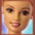 A 50x50 pixel animated buddy icon featuring a close-up of a doll's face on the left and green text reading "Original Icons .com" on a dark green background on the right, displayed as a contact sheet with two frames.
