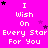 Pixelated text on bright pink background with scattered black and purple stars, repeating 'I Wish On Every Star For You' in white block letters.