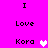 Pixelated text and heart symbols on a bright pink background with two identical vertical of text and hearts