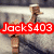 A pixelated animation of a blocky character with a hat, showing text changes across frames.
