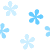 Static pattern of blue and light blue flower-shaped icons scattered across a white background.