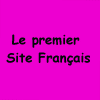 Static image with bright pink background displaying French text and website URLs in black font across multiple sections.