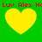 Green background with four yellow hearts and red text reading "Luv Alex H" repeated twice horizontally.