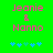 Green background with pink text 'Jeanie & Nanno' and blue star-like symbols below, showing animation changes in star positions.