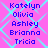 Pixelated text names on a pink background with blue diamond pattern, no visible animation changes across observations.