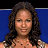 A 48x48 pixel buddy icon split into two frames showing a woman with long dark hair against a blue background on the left and green text reading "Original Icons .com" on a dark green background on the right.