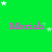 Green background with repeated pink 'Moriah' text and scattered white stars, some of which change position across frames.