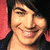 four pixelated images showing a person with dark hair against red and white backgrounds, including a heart-shaped pattern