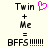 Pixelated text and symbols on a light background with one frame showing a pink heart symbol.