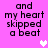 A 4-frame animated contact sheet showing repeated text and heart symbols on a bright pink background with pixelated black text.