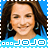 A contact sheet of 7 animated frames showing a woman with long brown hair wearing a blue top and hoop earrings, displayed in a 3x3 grid layout with one empty cell.