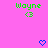Green text 'Wayne' above green '<3' symbols on pink background, with blue heart symbols below.