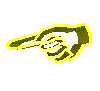 A sequence of yellow-outlined hand icons pointing right, transitioning from full-hand gestures to single-finger pointers against a gray background.