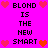 Pixelated text and heart symbols on a bright pink background with alternating red and orange hearts.