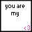 four and four displays pixelated text reading "you are my" with variations in the phrase "only one," accompanied by a pink heart symbol
